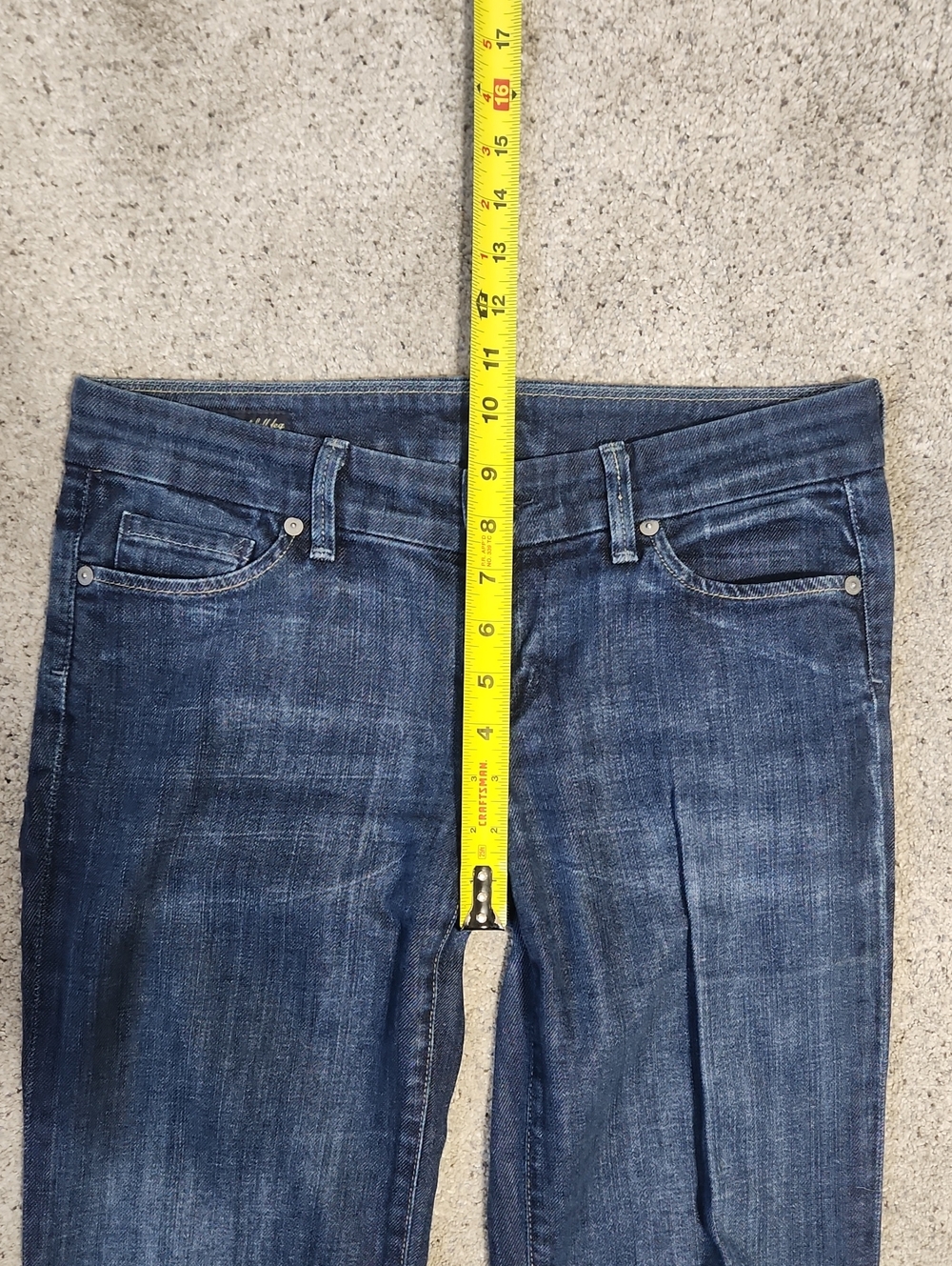 Citizens Of Humanity Faye #003 Low Waist Full Leg Dark Wash Jeans Size 28 - Picture 10 of 13